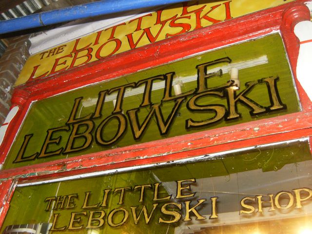 Tienda dedicada al Gran Lebowski.